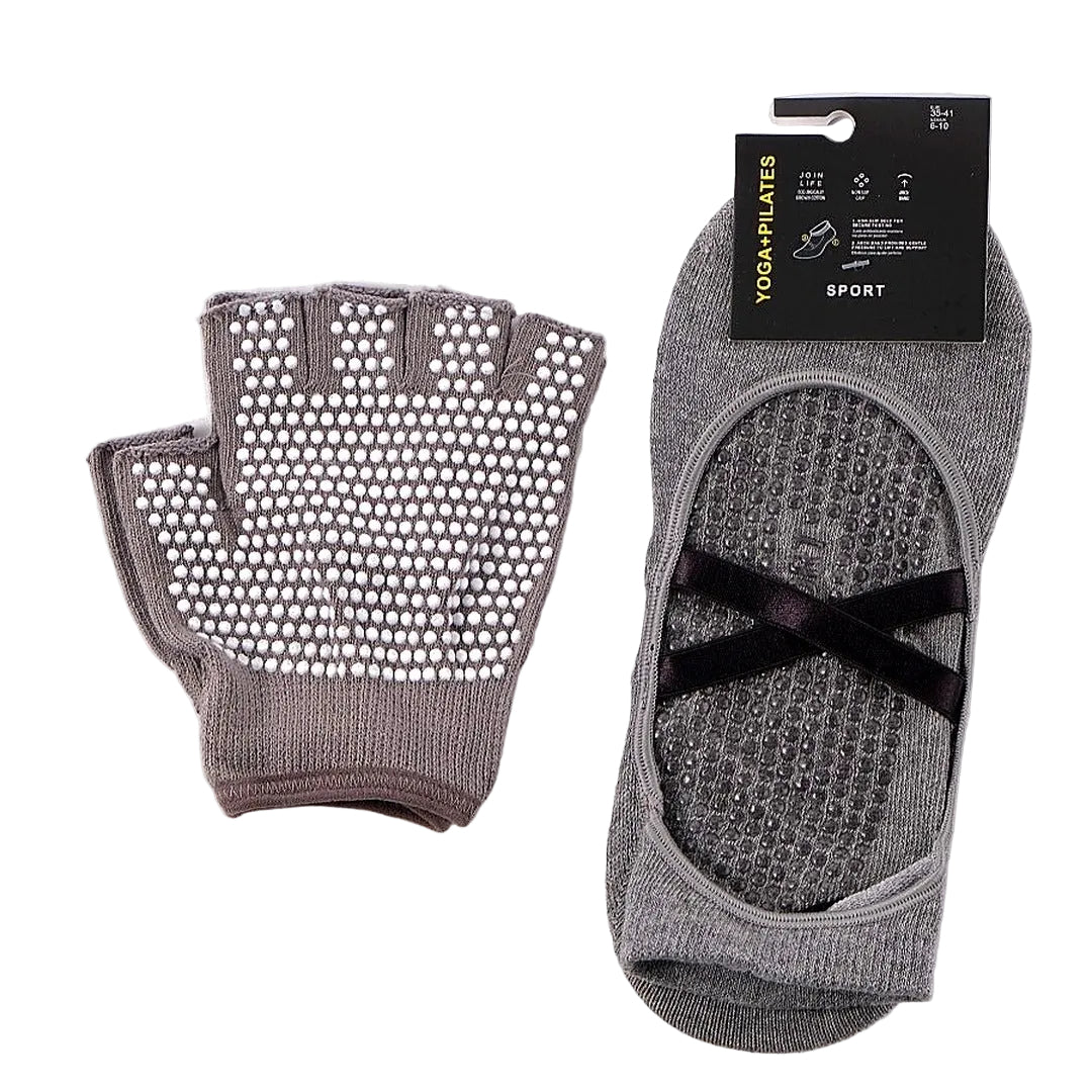 The Studio Grip Set — Yoga + Pilates Grip Glove & Sock Set