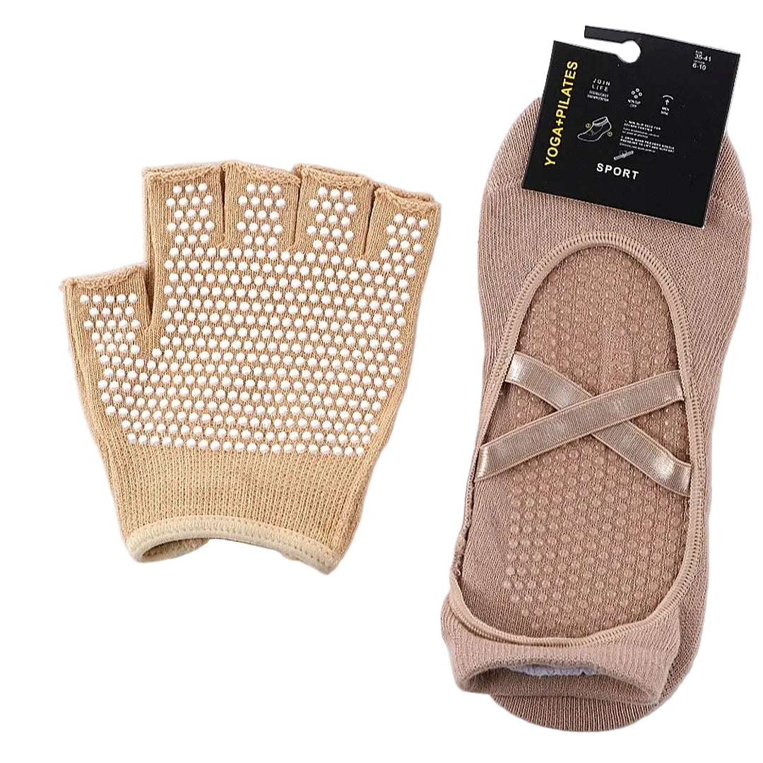 The Studio Grip Set — Yoga + Pilates Grip Glove & Sock Set