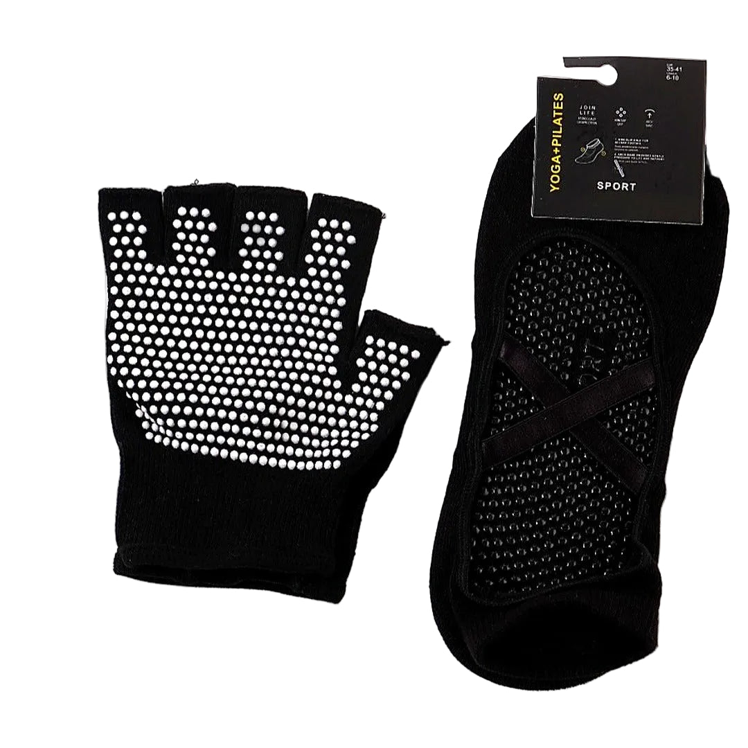 The Studio Grip Set — Yoga + Pilates Grip Glove & Sock Set
